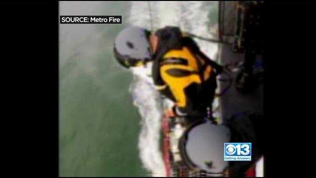 Sacramento Fire Helicopter close call...